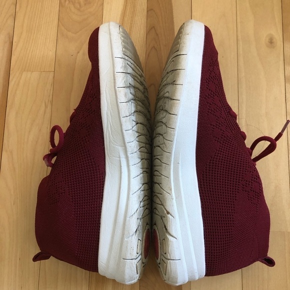 Fitflop uberknit slip on high top sneakers dark red Size 8 - Picture 6 of 10